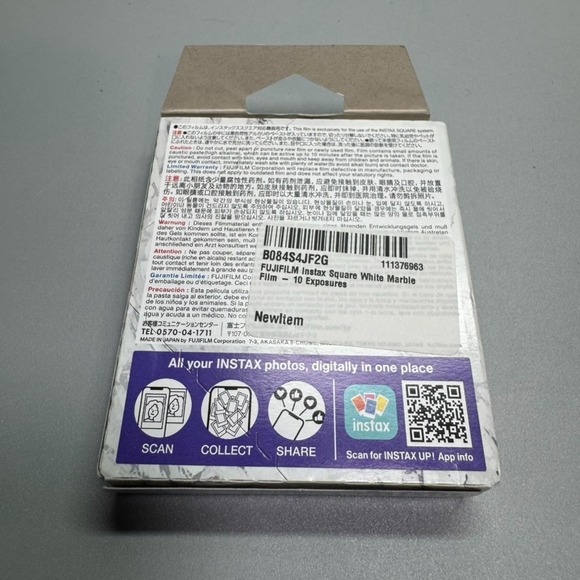 FujiFilm Instax Square White Marble Film 10 Sheets Exp 06/2025 - Picture 4 of 4